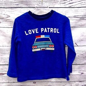 Gap Blue "Love Patrol" Long Sleeve Shirt Size 3T